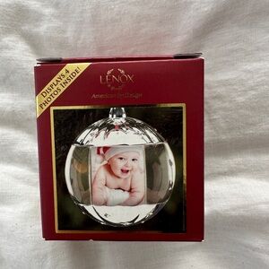 Lenox Silver Holiday Photo Ornament